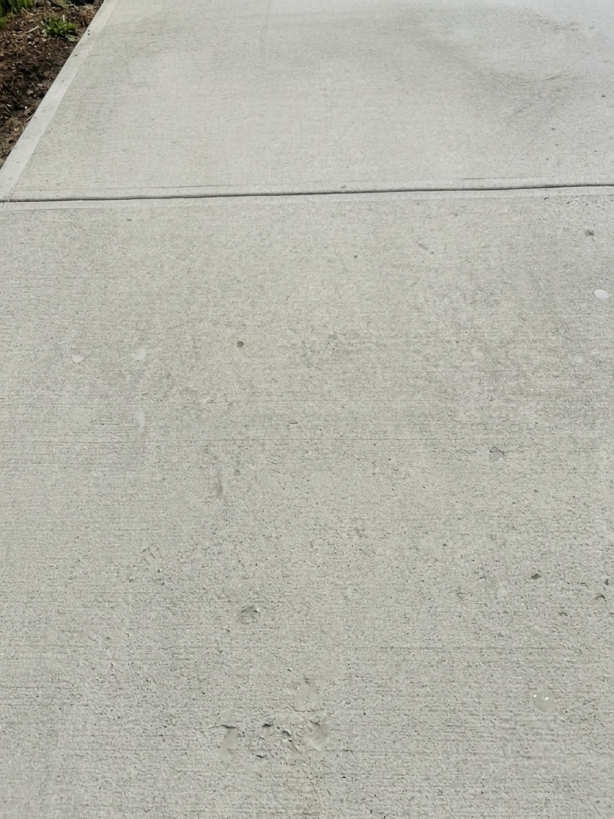 After pressure washing, clean restored surface